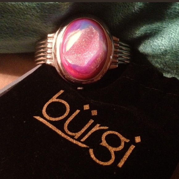 Stunning! Burgi Pink Druzy stone watch - Picture 3 of 7